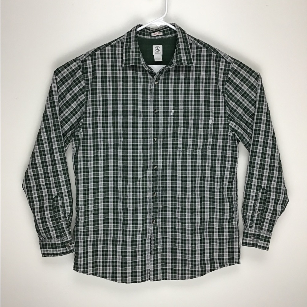 Aigle mens long sleeve button up outdoor shirt L